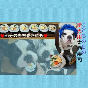 こどもの日の愛犬用 太巻寿司☆ 節分の恵方巻にも！